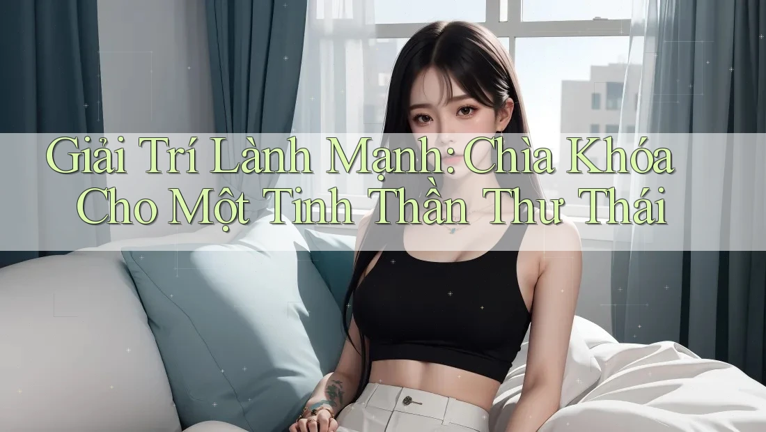 Giải Trí Lành Mạnh: Chìa Khóa Cho Một Tinh Thần Thư Thái
