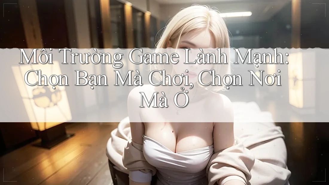 Môi Trường Game Lành Mạnh: Chọn Bạn Mà Chơi, Chọn Nơi Mà Ở Môi Trường Game Lành Mạnh: Chọn Bạn Mà Chơi, Chọn Nơi Mà Ở