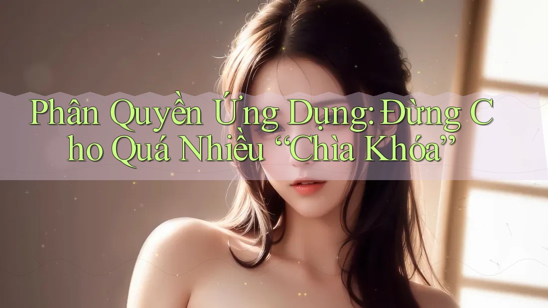 Phân Quyền Ứng Dụng: Đừng Cho Quá Nhiều “Chìa Khóa” Phân Quyền Ứng Dụng: Đừng Cho Quá Nhiều “Chìa Khóa”