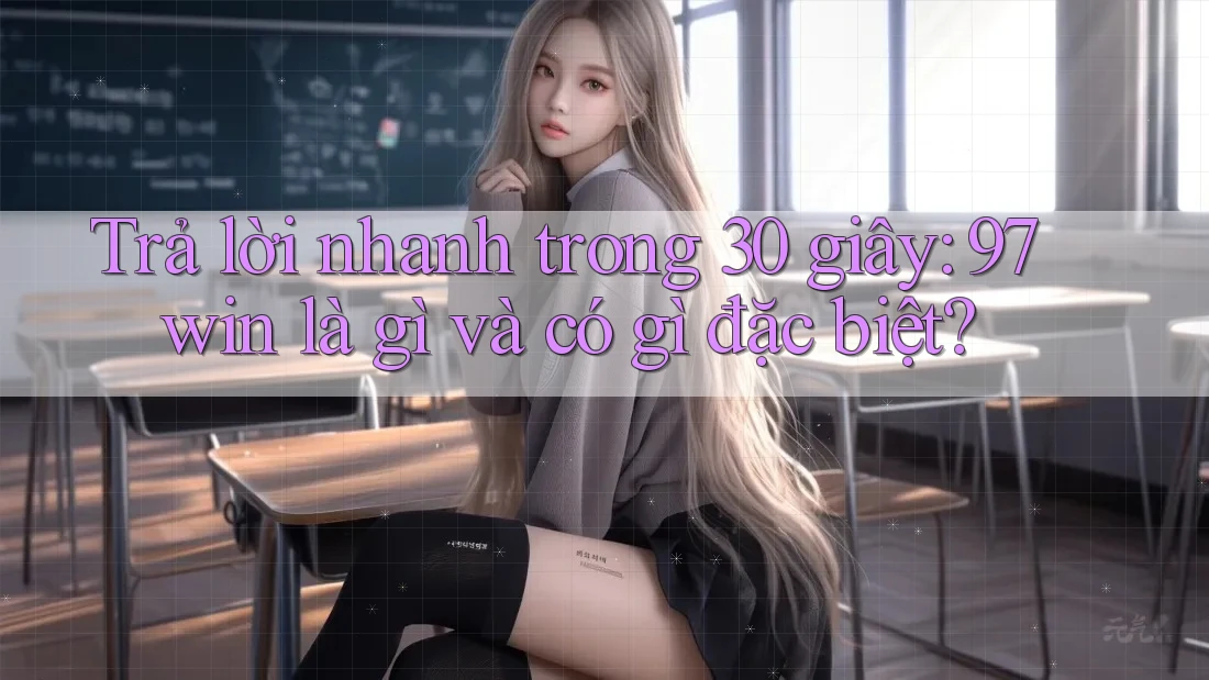 Trả lời nhanh trong 30 giây: 97win là gì và có gì đặc biệt? Trả lời nhanh trong 30 giây: 97win là gì và có gì đặc biệt?